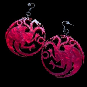 Dragon Head Acrylic Earrings