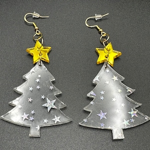 Christmas Tree Acrylic Earrings
