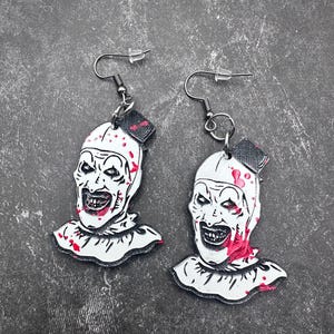 Scary Clown Acrylic Earrings