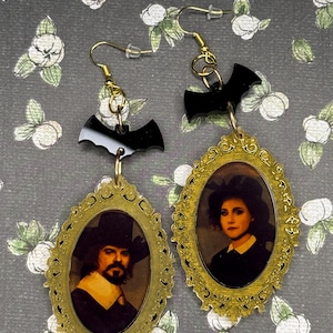 Laszlo & Nadja Vintage Frame Acrylic Earrings WWDITS