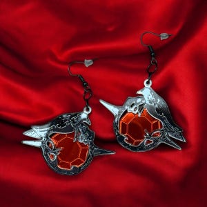 LADS Sylus Crow Acrylic Earrings
