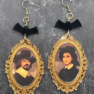 Laszlo & Nadja Vintage Frame Acrylic Earrings WWDITS