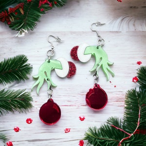 The Green Meany Acrylic Earrings