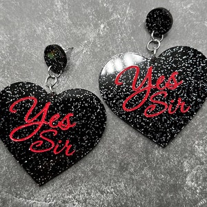 Yes Sir Acrylic Earrings