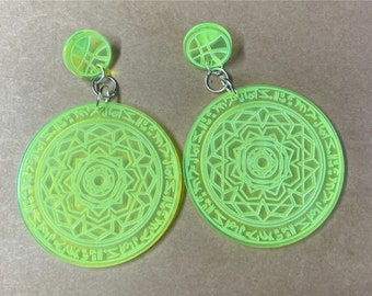 Dr Cast Spell Acrylic Earrings
