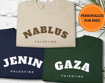Personalized Palestinian Sweatshirt | Palestine Villages | Custom Sweatshirt