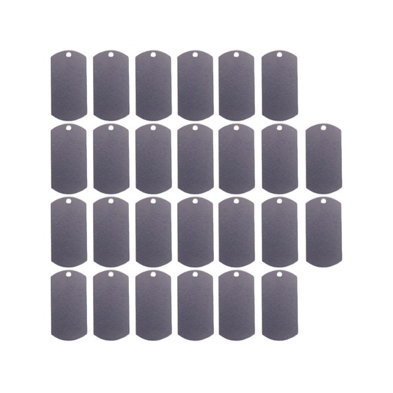Aluminum Dog Tags 1x 2 Inches W/ Hole 14 Gauge Etsy