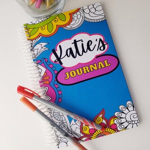 Personalized Journal and Coloring Book- A Unique Gift For a Young Artist or Creative Kids - Perfect For the Nature Lover