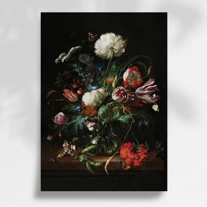 Jan Davisz de Heem - Vaas met bloemen Print | - A3 A4 A5 A6 Poster