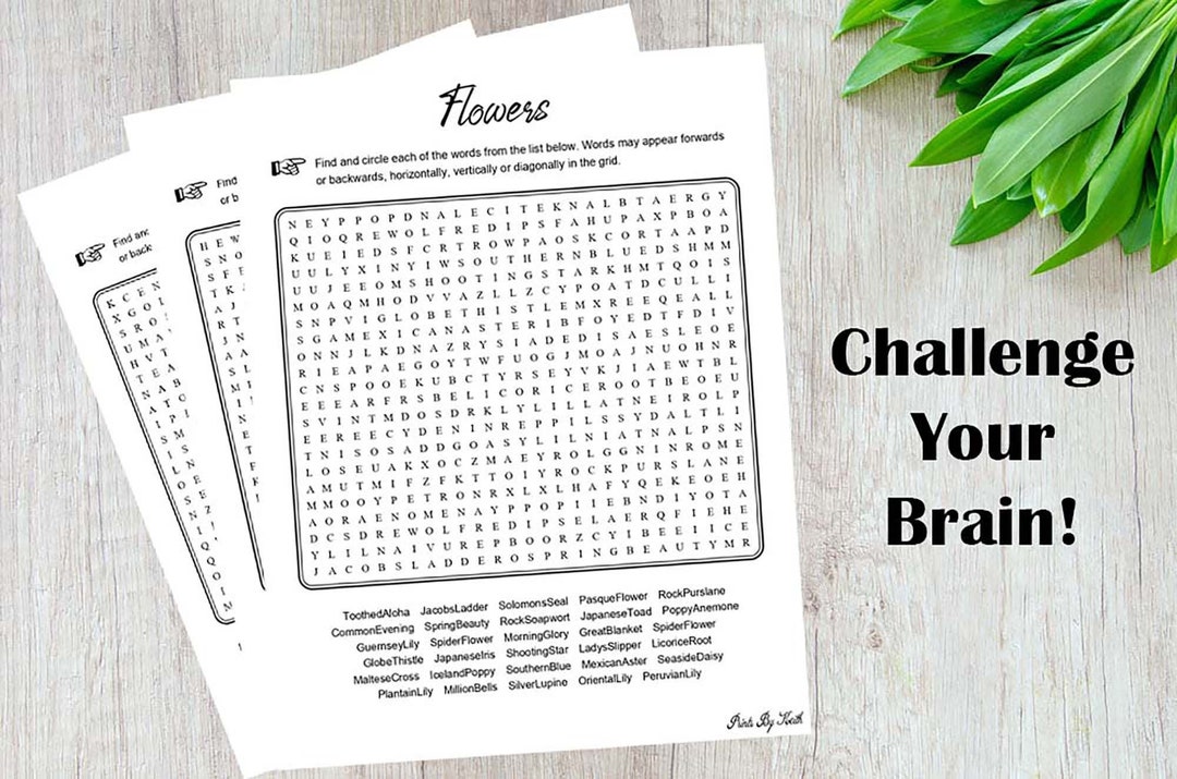 Printable Word Searches | PDF | Instant Download | Family Friendly ...