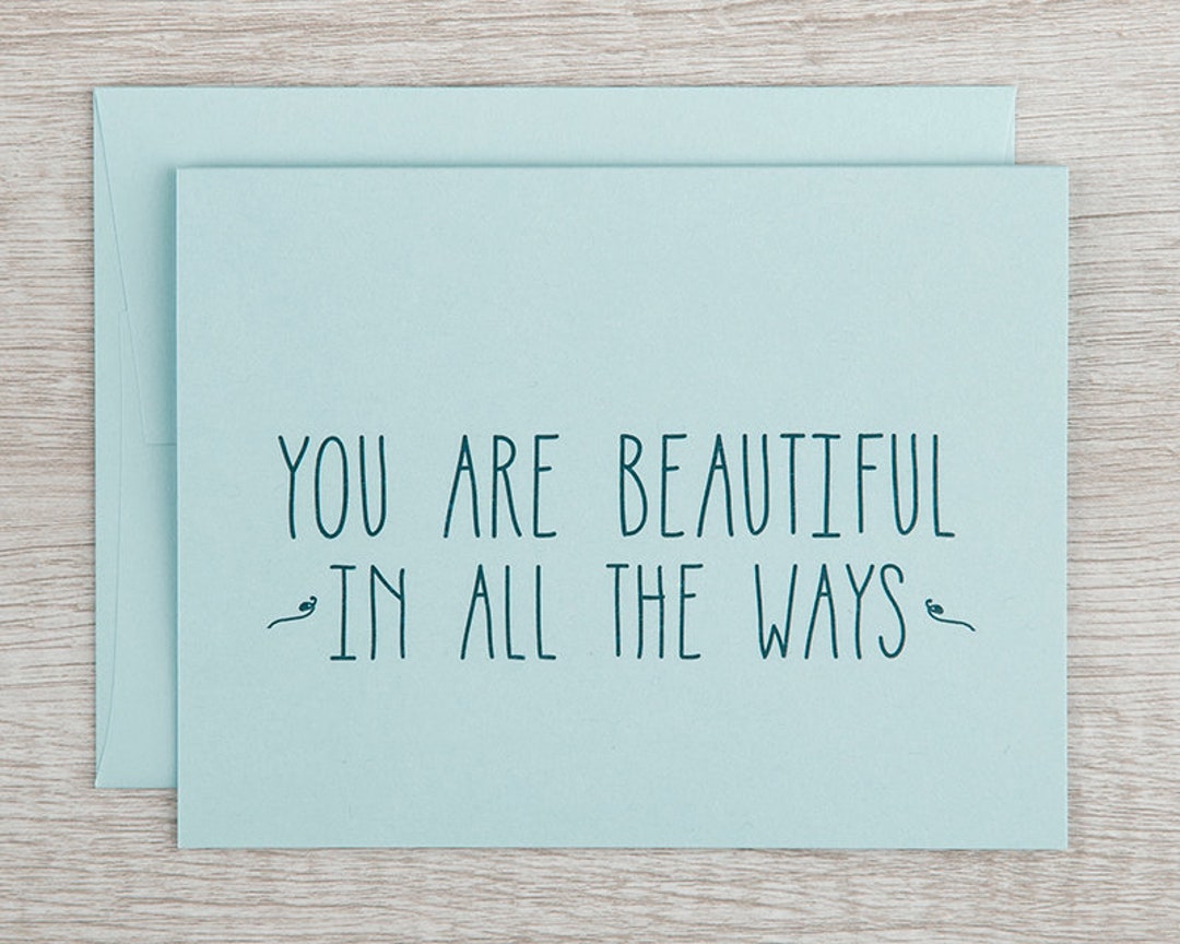You Are Beautiful Card / Friend Support Greeting Card Etsy