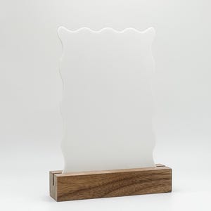 White Wavy Ripple Blank Acrylic Table Numbers | Acrylic Sign | DIY Cast Acrylic | Curvy Wedding Blanks