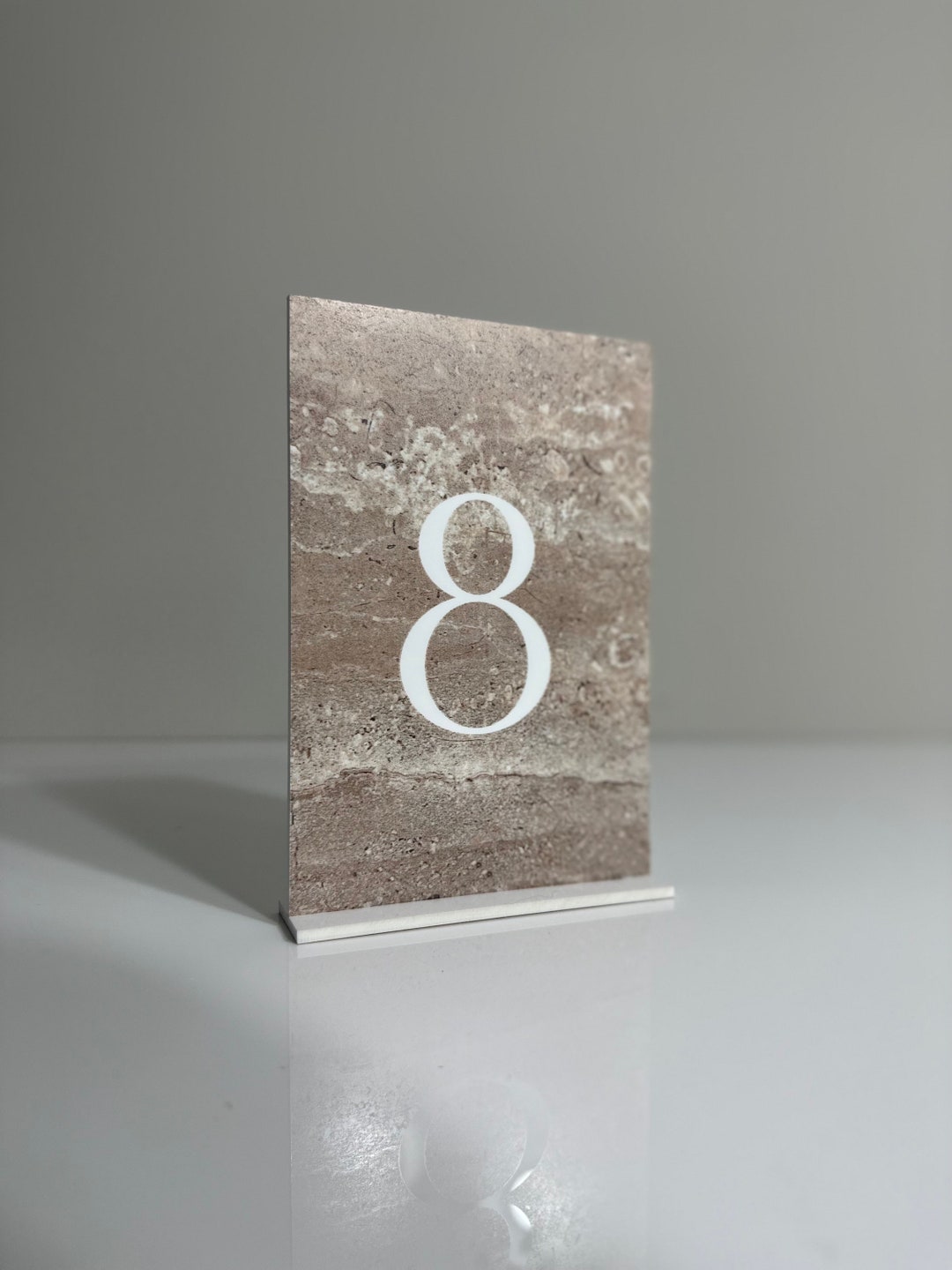 3D Faux Travertine Stone Table Numbers Wedding Unique Etsy