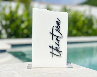 Stone Table Numbers | Marble Table Numbers | Wedding Table Decor | Wedding Table Sign | Tablescape Decor | Modern Wedding