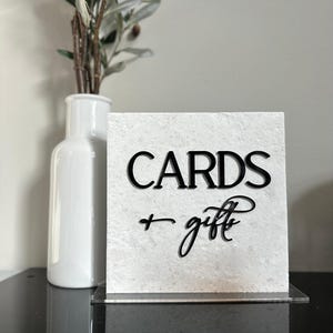 Marble 3D Cards and Gifts Table Sign | Wedding Sign | Modern Wedding ...