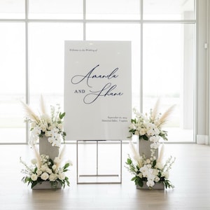Wedding Welcome Sign | Minimalist Modern Signage | Wedding Signage Welcome Sign | Acrylic Wedding Sign | Wedding Day Decor