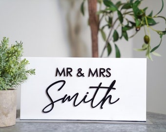 3D Acrylic Marble Stone Sign | Mr and Mrs Sweetheart Table Sign | Wedding Head Table Sign | Mr and Mr Sign | Mrs and Mrs | Unique Sign