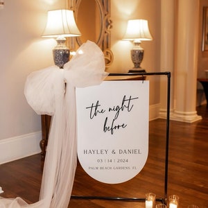 3D Rehearsal Welcome Sign Gold Mirror |Minimalist Modern Signage | Wedding Signage Welcome Sign | Acrylic Wedding Sign | The Night Before