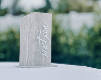 Stone Table Numbers | Marble Table Numbers | Wedding Table Numbers | Modern Wedding Decor | Tablescape Decor | Wedding Signage