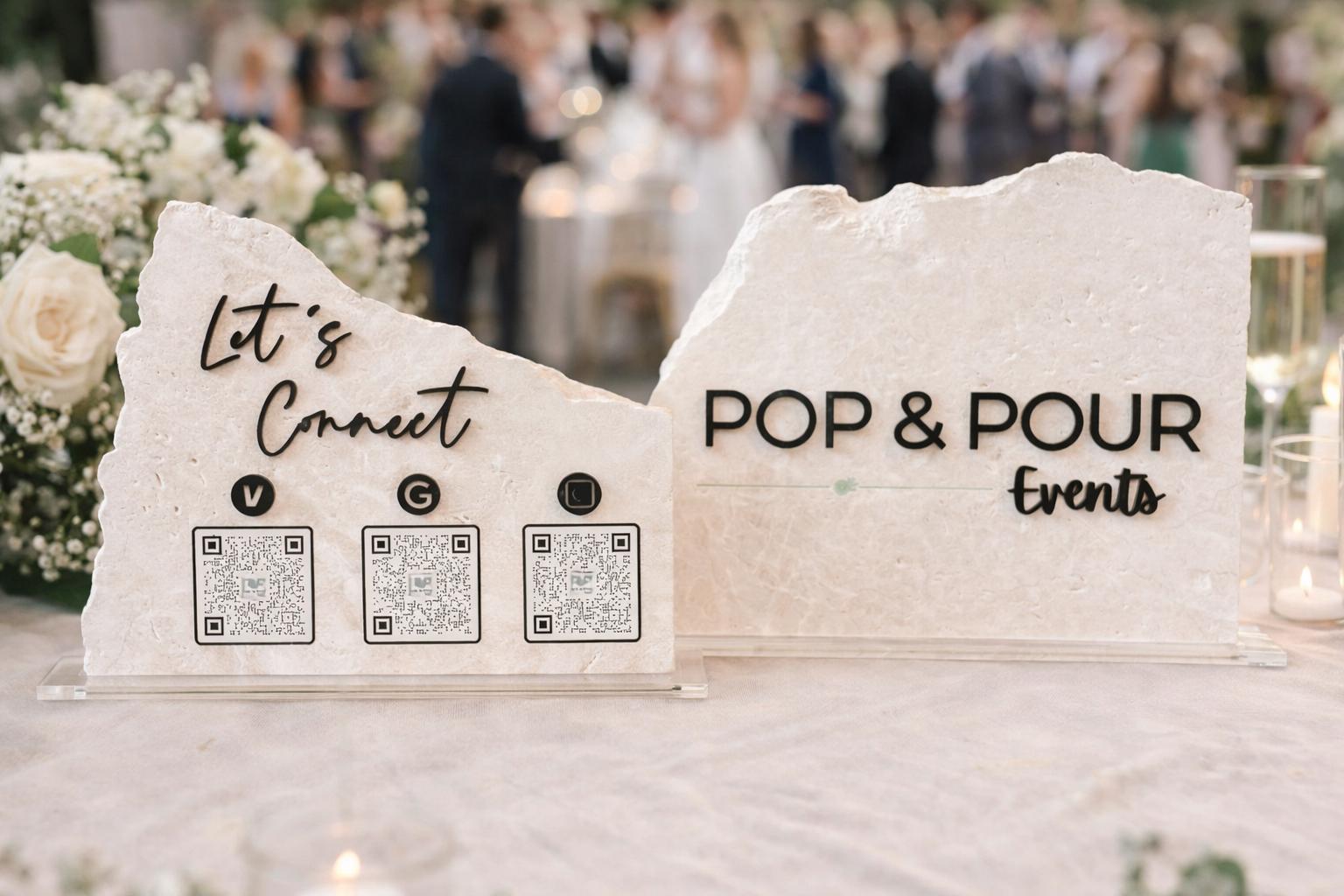 Custom Stone Business Sign | Natural Stone Logo Sign With Acrylic ...