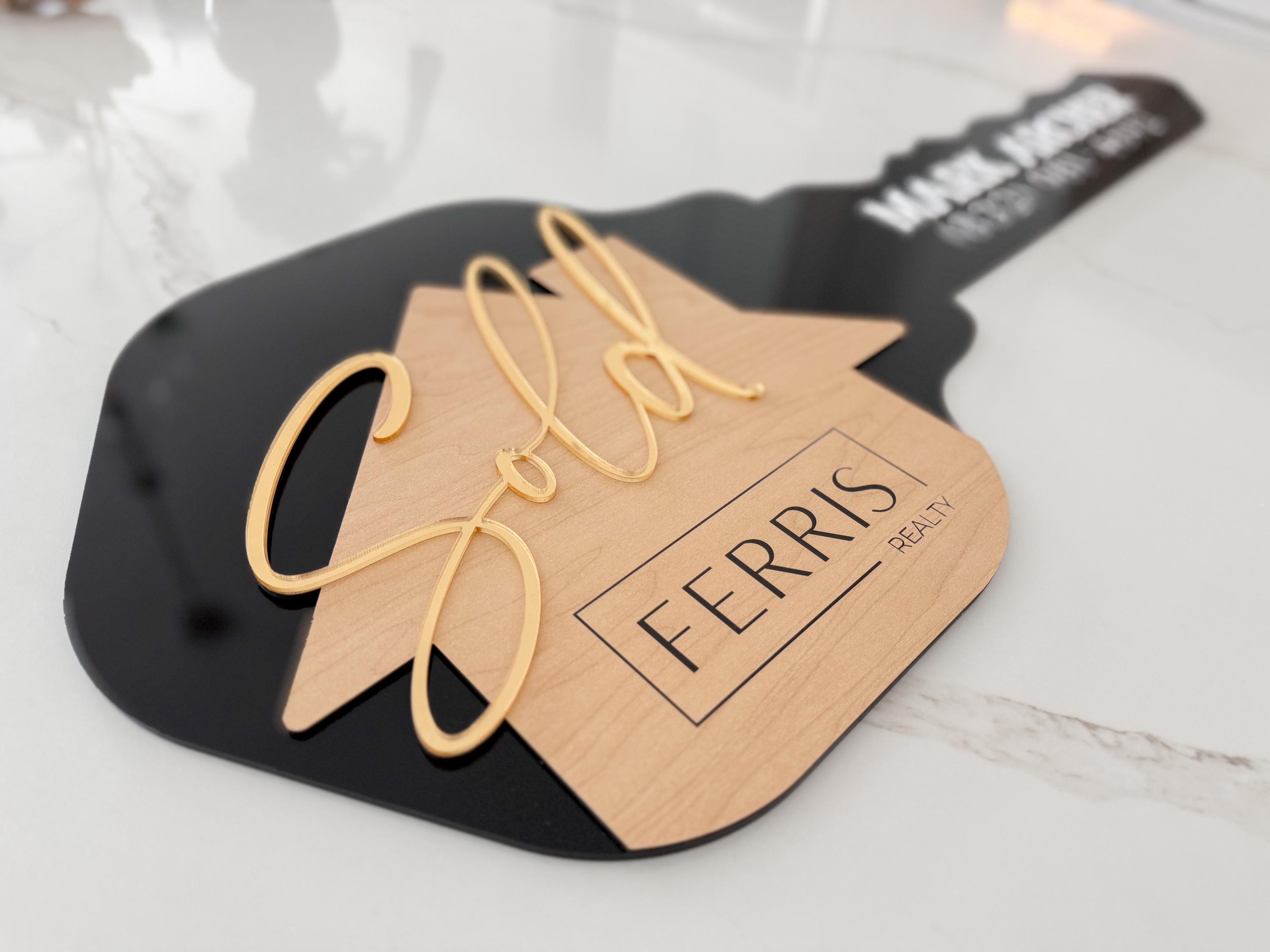 Realtor Closing Key Personalized Realtor Key With Logo | Closing Realty | House Sold ...