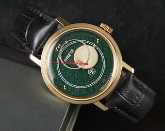 Unique watch Raketa Copernicus, Vintage unisex watch, mechanical watches, jewelry for men, wrist watch, gift for him, Kopernik Moon watch