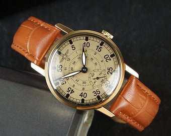 Orologio vintage da uomo Pobeda Aviation, orologio pilota, regalo per gli uomini, orologio meccanico, regalo per lui, orologio militare, regalo per la festa del papà