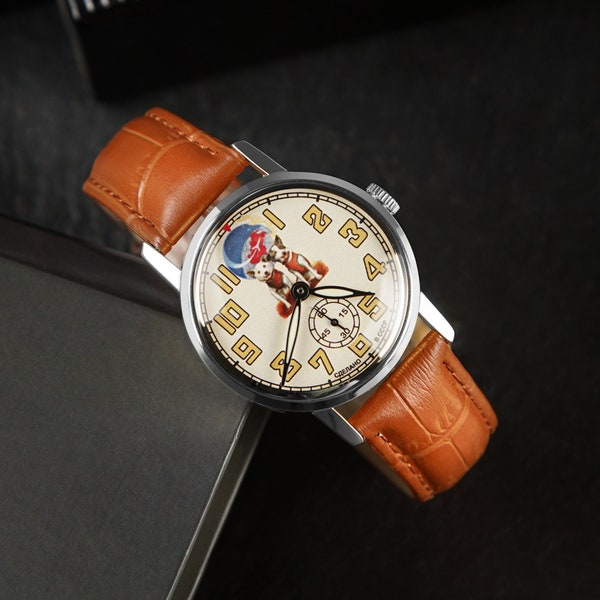 vintage Belka & Strelka regardent les chiens astronautes soviétiques, montre pour hommes, montre pour hommes, montres-bracelets, montres unisexes, montre rétro, montre urss