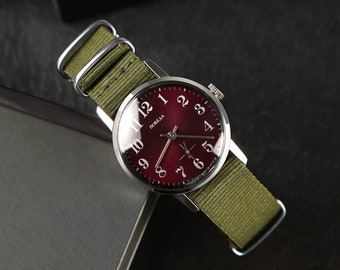 Sehr seltene Red Pobeda - Victory Herren Armbanduhr, Mechanische Uhr, Uhr für Männer, Geschenk für Männer, Heiratsuhren, einzigartige Design Uhr