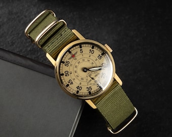 Orologio da polso da uomo pilota meccanico Pobeda Aviation, regalo per gli uomini, regalo per lui, degli anni '80, orologio vintage militare, gioielli da uomo
