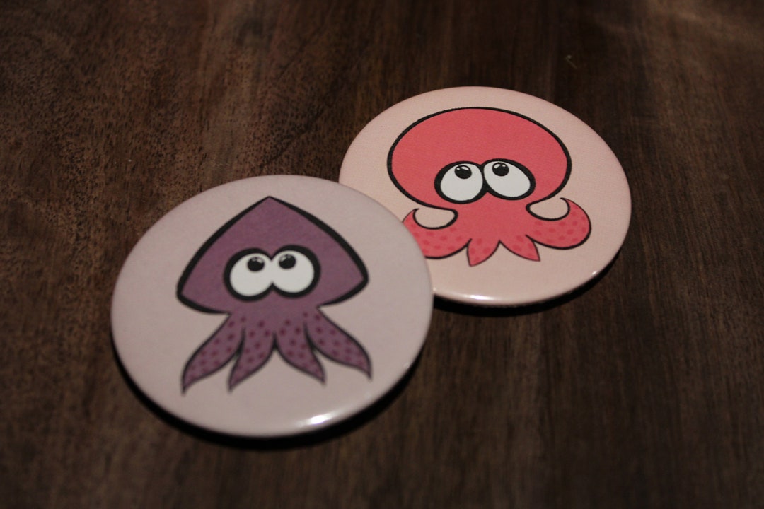 Splatoon Octoling Pin Splatoon Inkling and Octoling Pins | Cute Nintendo Sea Creature Pins - Etsy