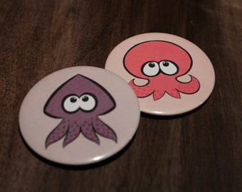 Splatoon Inkling and Octoling Pins | Cute Nintendo Sea Creature Pins