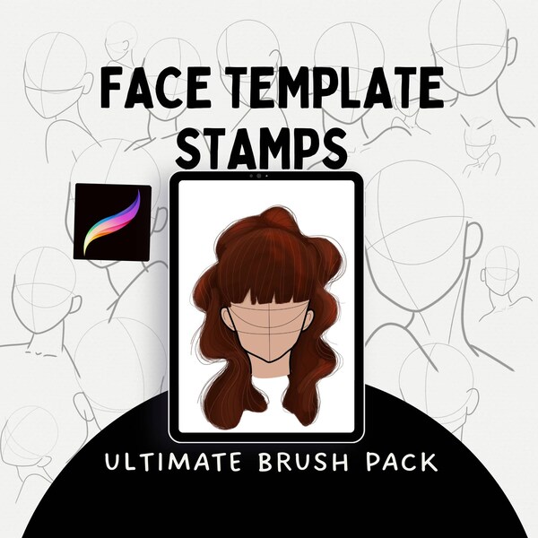 Face Drawing Template Procreate Etsy