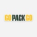 Go Pack Go Green Bay Packers Vinyl Sticker Decal - Etsy