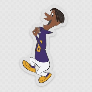 Justin &quot;Jetsons&quot; Jefferson Minnesota Vikings Clear Vinyl Sticker Griddy