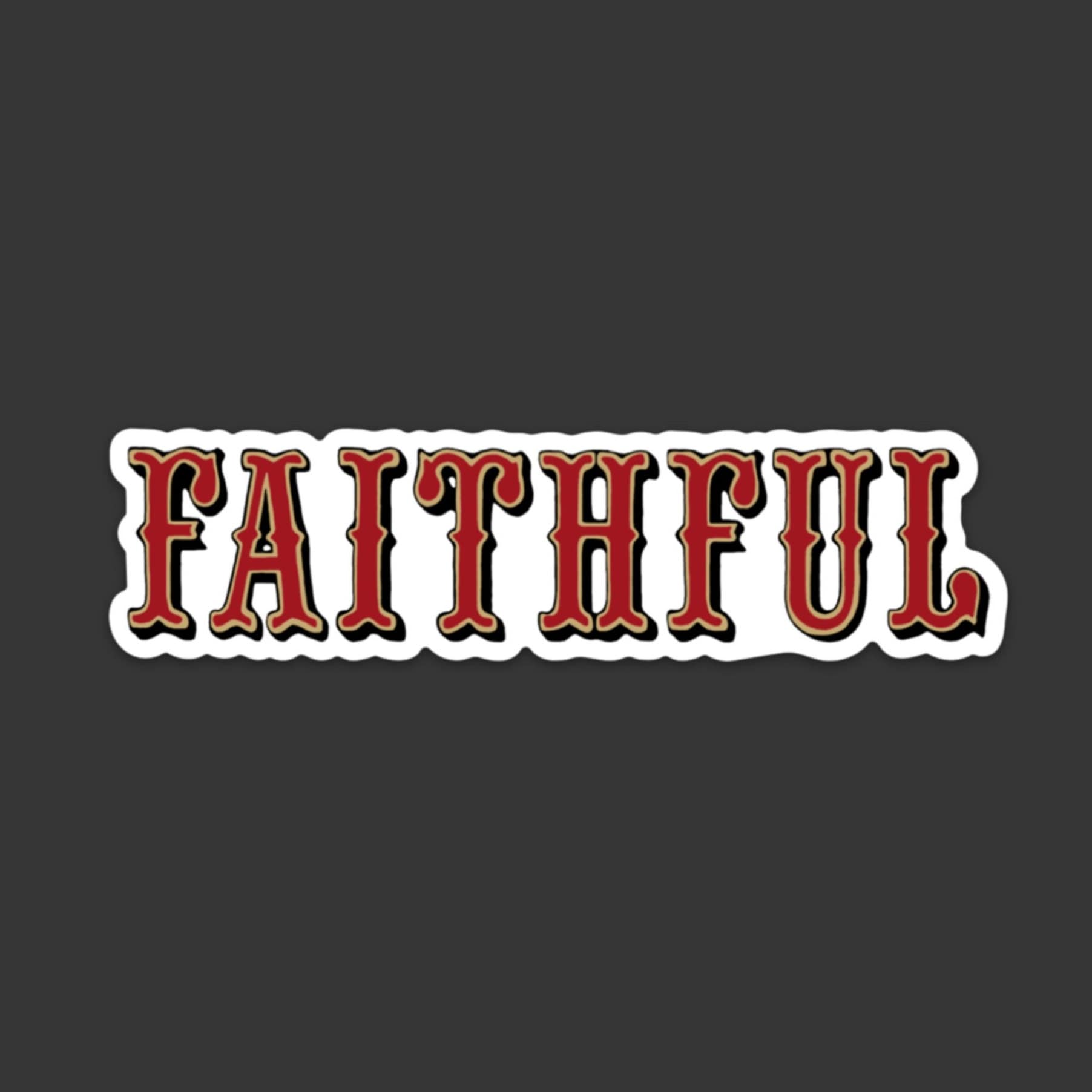 Niners Vinyl Faithful San Francisco 49ers Niners Vinyl Sticker Decal - Etsy