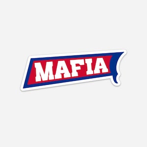 Mafia Buffalo Bills Vinyl Sticker Decal (white border)