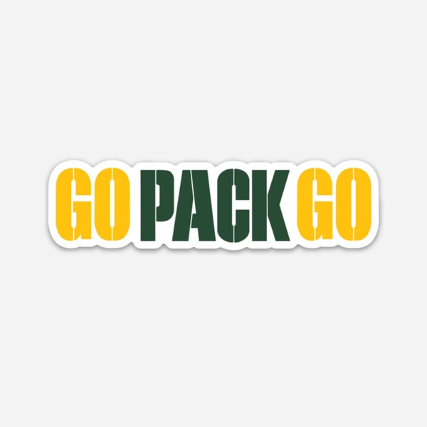 Go Pack Go Green Bay Packers Vinyl Sticker Decal