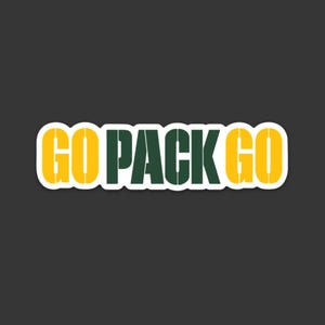 Go Pack Go Green Bay Packers Vinyl Sticker Decal - Etsy