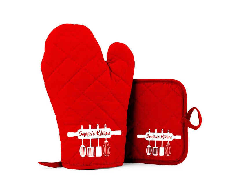Personalized Oven Mitts Oven Mitts Pot Holder Customized Etsy