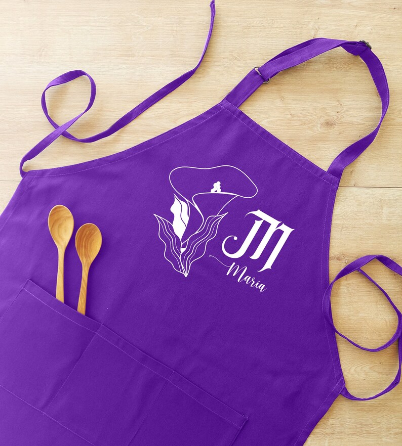 Cotton Apron Kitchen Apron Apron With Pocket Custom Apron Etsy