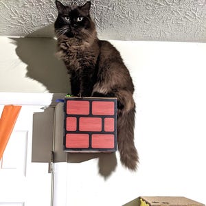 DIY Mario Block Shelf Kit: Single Flat-pack Cat Wall or Display Shelf