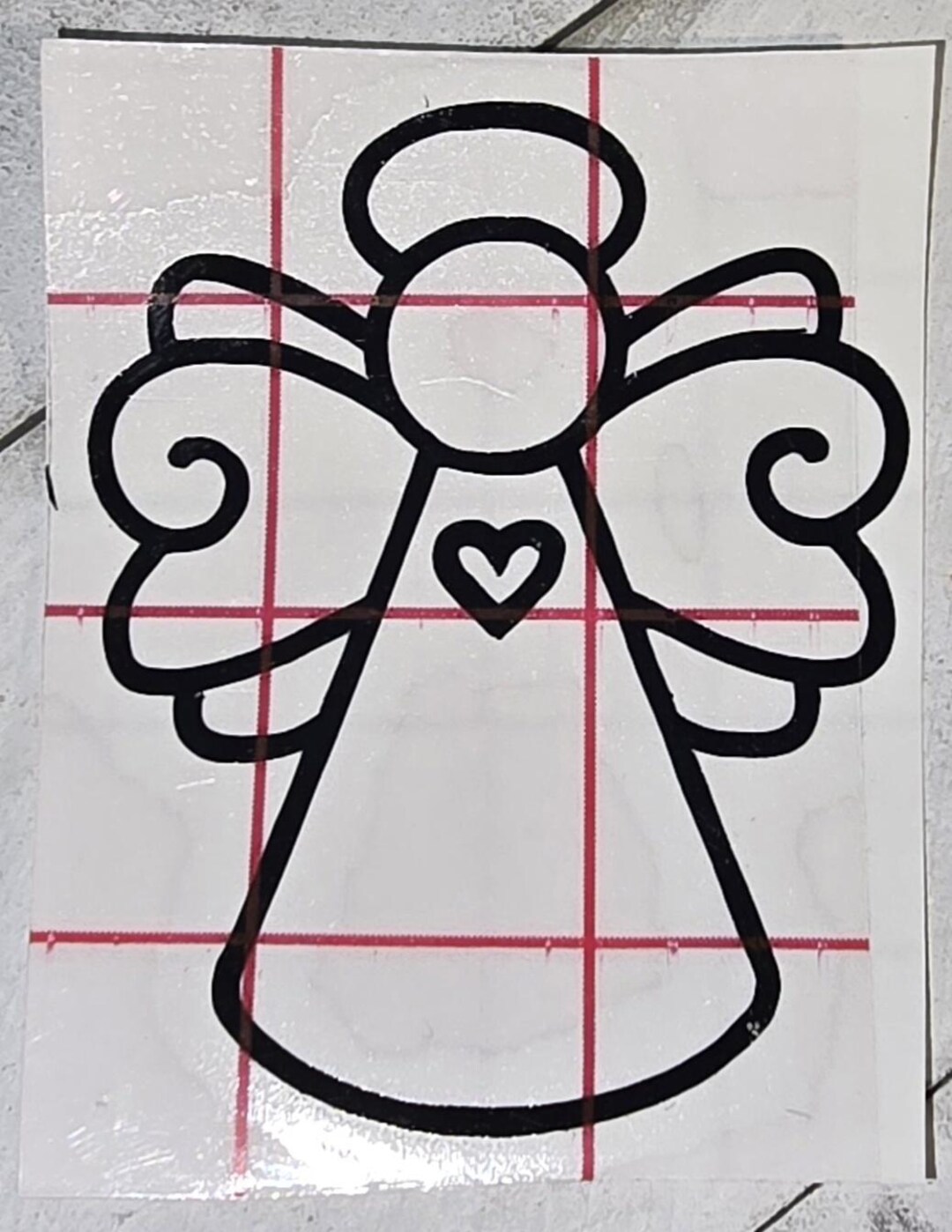 Just Outlined Angel Decals - Etsy
