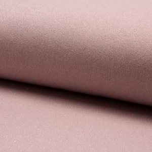 French Terry in altrosa mit silbernen Lurex Streifen, 0,50 Meter