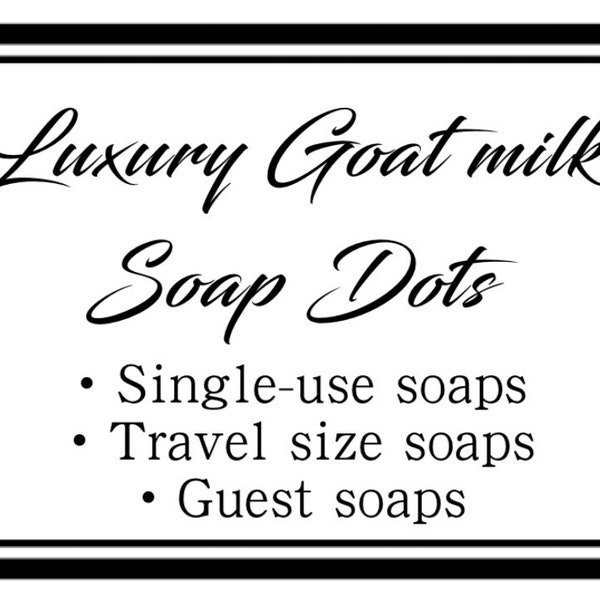 Soap dots, travel soap, single use soaps