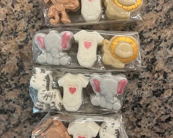 Safari Animal Goat Milk Soap Favors: Baby Shower Gifts, Zoo Party
