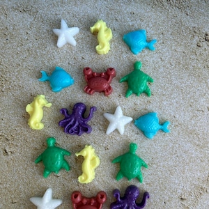16 Mini Ocean Animal Soaps: Beach Party Favors