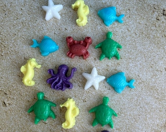 16 Mini Ocean Animal Soaps: Beach Party Favors