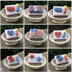 USA soap - Memorial Day soaps - Fourth of July soap - Labor Day soap - Uncle Sam soap