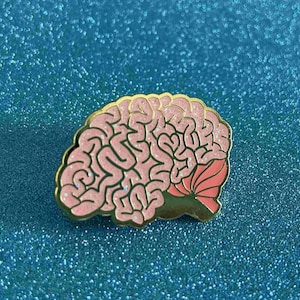 Glitzer Gehirn Pin, Anatomischer Gehirn Emaille Pin, Neurologie Geschenk, Neurowissenschaftlicher Pin, Schlaganfall Überlebender, Hirntumor, Hirntumor